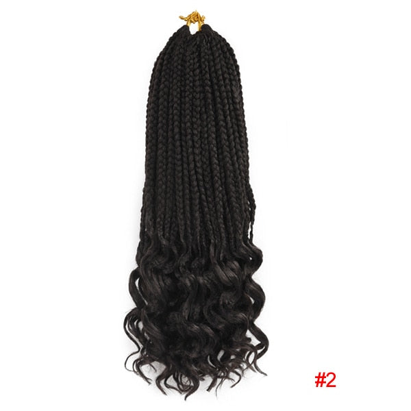 TOMO 22Roots Curly End Box Braids Crochet Hair 14 18 24 Inch Crochet B –  Blk Dymon Beauty Supply